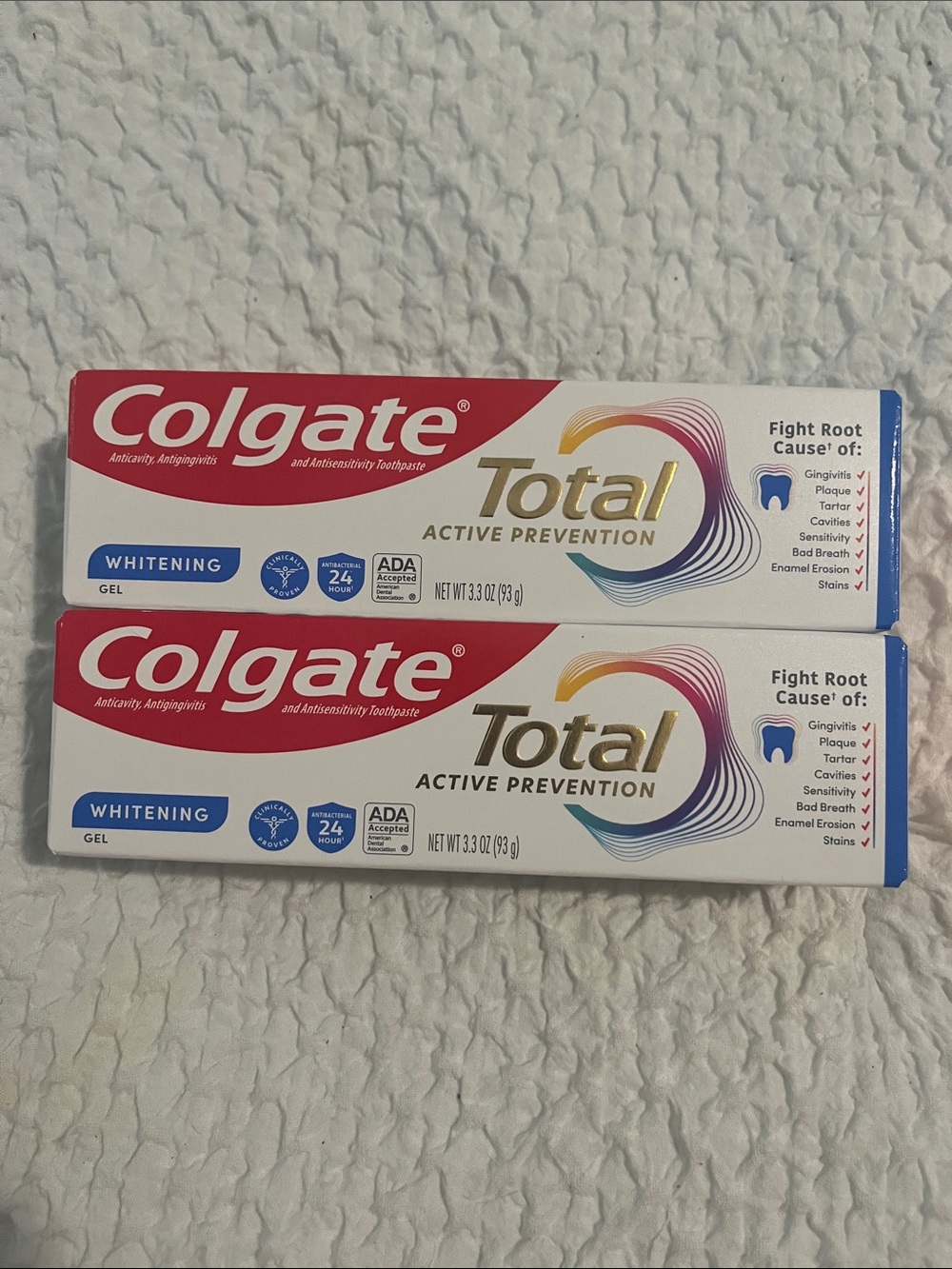 NWT Colgate Total Whitening Gel Toothpastes